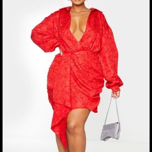 PrettyLittleThing Red Mini Dress